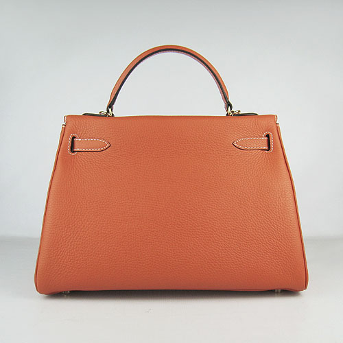 7A Replica Hermes Kelly 32cm Togo Leather Bag Orange 6108